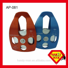 Aluminum Large Big Climbing 28kN 16mm Rope CE Certified Big single roller mobile pulley